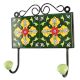 Yellow Floral Ceramic Tile wall Hook